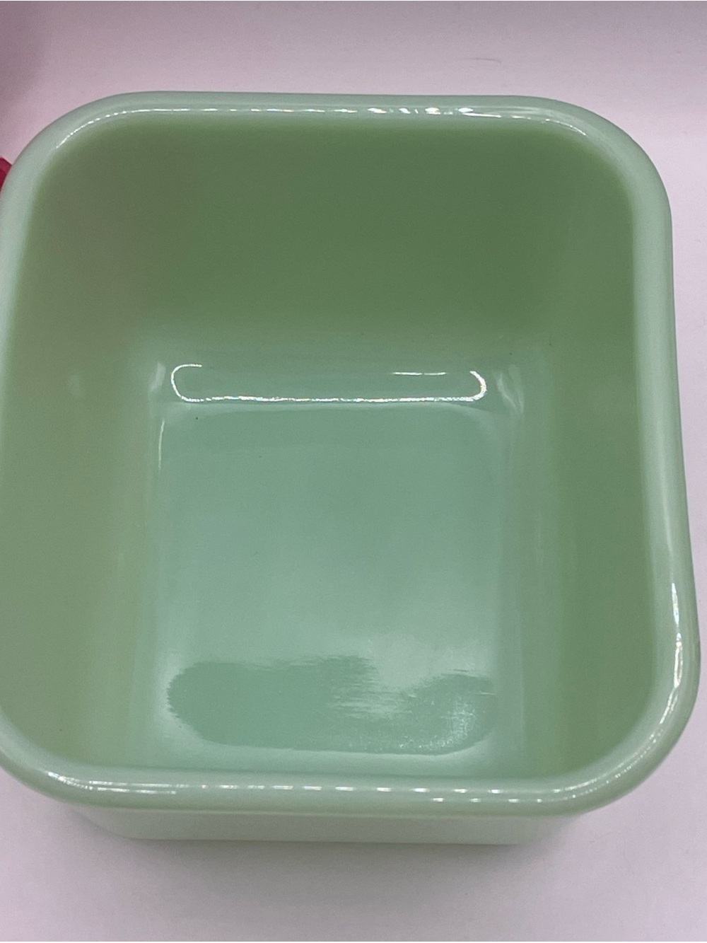Vintage Anchor Hocking Fire King Jadeite Philbe Refrigerator Dish w/ Lid - Picture 7 of 14